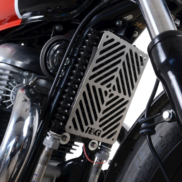 R&G Stainless Oil Cooler Guard for the Royal Enfield Interceptor 650 ’19- & Continental GT 650 ’19-